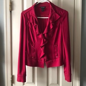 White House Black Market Red stretch jacket size 2